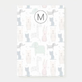 Cute Pastel Baby Animal Patroon Post-it® Notes (Voorkant)