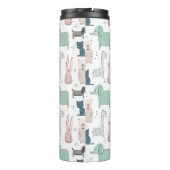 Cute Pastel Baby Animal Patroon Thermosbeker (Achterkant)