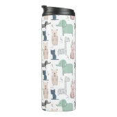 Cute Pastel Baby Animal Patroon Thermosbeker (Geroteerd rechts)