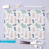 Cute Pastel Baby Animal Patroon Tissuepapier (Craft)