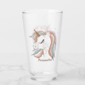 Cute Pastel Baby Unicorn, speciaal Drink Glas (Achterkant)