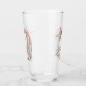 Cute Pastel Baby Unicorn, speciaal Drink Glas (Links)