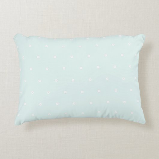 Cute pastel background Polka dots Nursery Blue Accent Kussen (Voorkant)