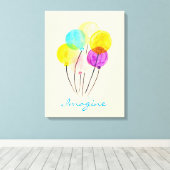 Cute pastel-ballonnen canvas afdruk (Insitu (Houten vloer))