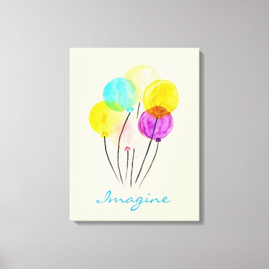 Cute pastel-ballonnen canvas afdruk (Voorkant)