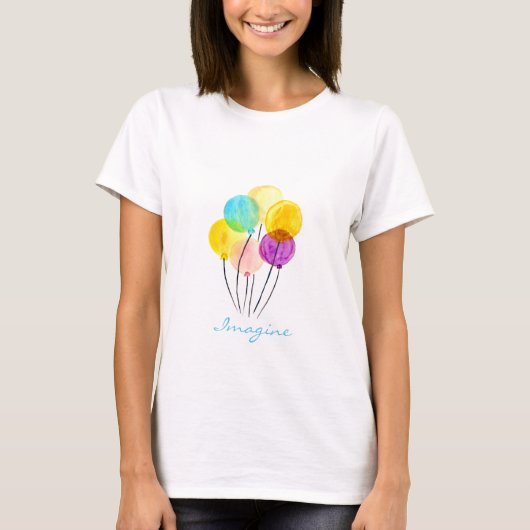 Cute pastel-ballonnen t-shirt (Voorkant)