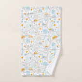 Cute Pastel Band Map Pattern Bad Handdoek (Handdoek)