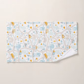 Cute Pastel Band Map Pattern Bad Handdoek (Handdoek)
