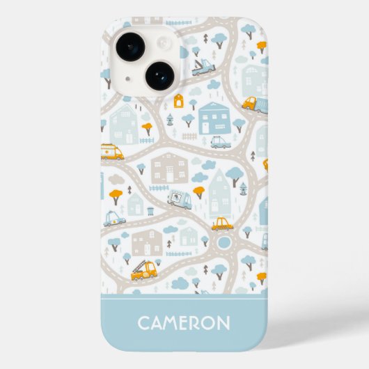 Cute Pastel Band Map Pattern Case-Mate iPhone Case (Achterkant)