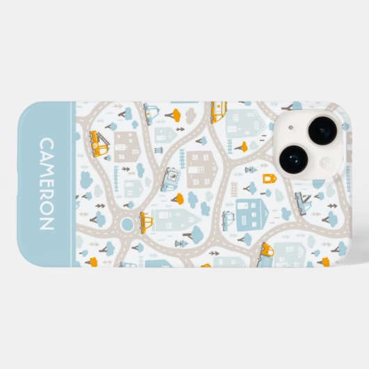 Cute Pastel Band Map Pattern Case-Mate iPhone Case (Achterkant (horizontaal))