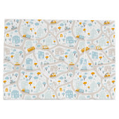 Cute Pastel Band Map Pattern Groot Cadeauzakje (Achterkant)