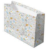 Cute Pastel Band Map Pattern Groot Cadeauzakje (Voorkant Gekanteld)