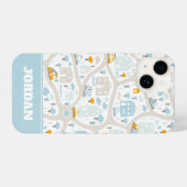 Cute Pastel Band Map Pattern iPhone Hoesje (Achterkant horizontaal)