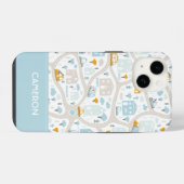 Cute Pastel Band Map Pattern iPhone Hoesje (Achterkant horizontaal)