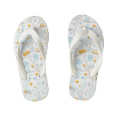 Cute Pastel Band Map Pattern Kinder Teenslippers (Voetbed)