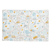 Cute Pastel Band Map Pattern Kussensloop (Achterkant)