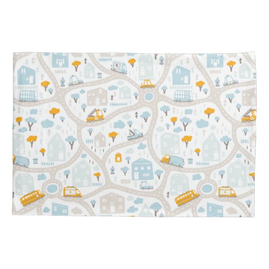 Cute Pastel Band Map Pattern Kussensloop (Achterkant)