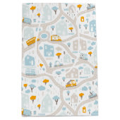 Cute Pastel Band Map Pattern Medium Cadeauzakje (Voorkant)