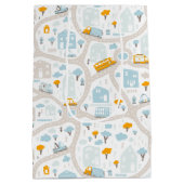 Cute Pastel Band Map Pattern Medium Cadeauzakje (Achterkant)