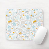 Cute Pastel Band Map Pattern Muismat (Met muis)