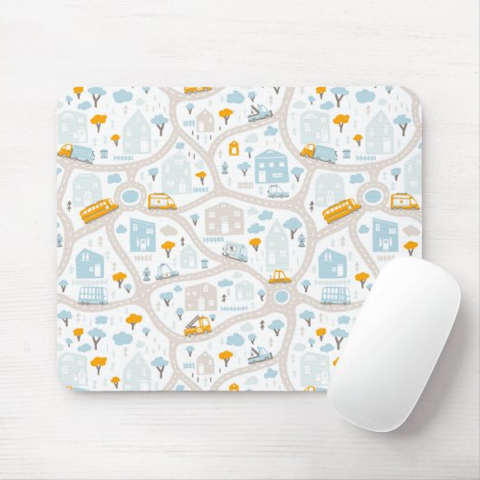 Cute Pastel Band Map Pattern Muismat (Met muis)