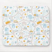 Cute Pastel Band Map Pattern Muismat (Voorkant)