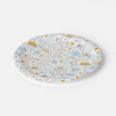 Cute Pastel Band Map Pattern Papieren Bordje (Gekanteld)