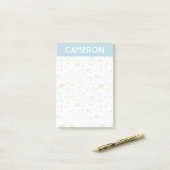 Cute Pastel Band Map Pattern Post-it® Notes (Op bureau)