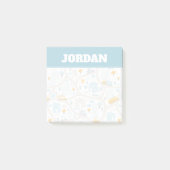 Cute Pastel Band Map Pattern Post-it® Notes (Voorkant)