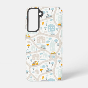 Cute Pastel Band Map Pattern Samsung Galaxy Hoesje