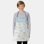 Cute Pastel Band Map Pattern Schort (Gedragen)