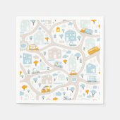 Cute Pastel Band Map Pattern Servet (Voorkant)
