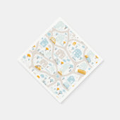 Cute Pastel Band Map Pattern Servet (Hoek)