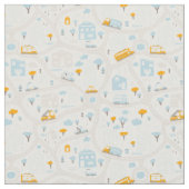 Cute Pastel Band Map Pattern Stof (Close Up)