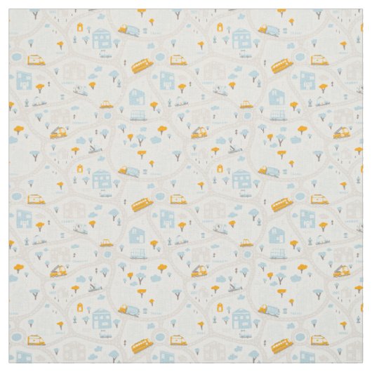 Cute Pastel Band Map Pattern Stof (Swatch)