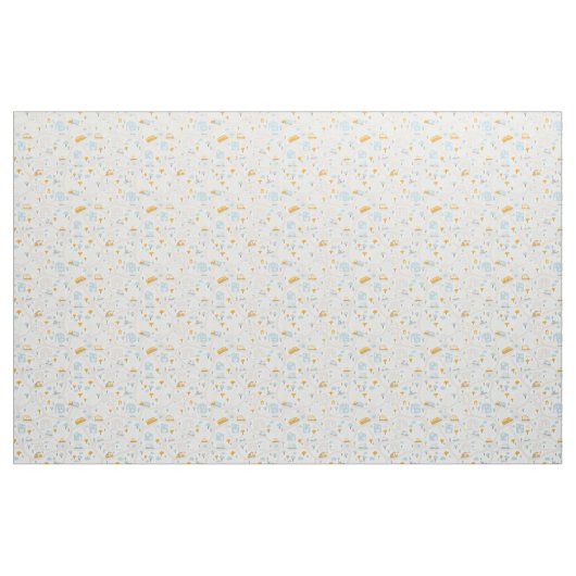 Cute Pastel Band Map Pattern Stof (Fat Quarter)