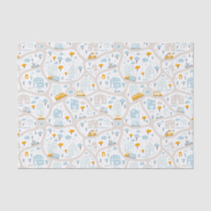 Cute Pastel Band Map Pattern Tissuepapier