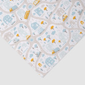 Cute Pastel Band Map Pattern Tissuepapier (Detail)