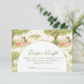 Cute Pastel Barnyard Celebration Diapper Raffle Informatiekaartje (Staand voorkant)