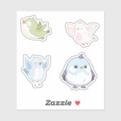 Cute Pastel Birds Vinyl Stickers (Vel)