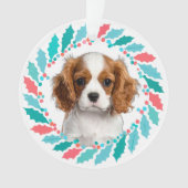 Cute Pastel Blue Cavalier | Custom Christmas Ornament (voorkant)