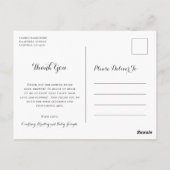 Cute Pastel Blue Heart Boy Baby shower Dank u wel Briefkaart (Achterkant)