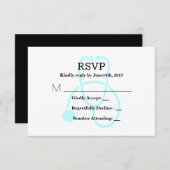 Cute Pastel Blue Stethoscoop RSVP Kaartje (Voorkant / Achterkant)