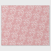 Cute Pastel Blush Pink Red Hearts Patroon Cadeaupapier (Vlak)