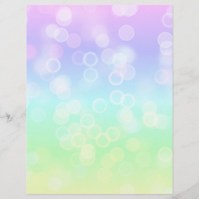 Cute Pastel Bokeh Gradient Scrapbook Paper (Voorkant)