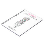 Cute Pastel Bruid Golvende Kapsel Kapsalon Bloem Notitieboek (Linkerzijde)