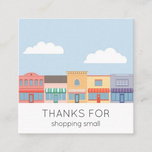 Cute Pastel Buildings Modern Kortingskaartje (Voorkant)