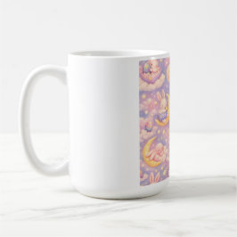 Cute Pastel Bunny Mug – Kawaii Moon & Clouds Koffiemok