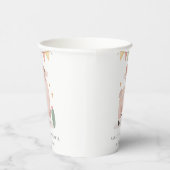 Cute Pastel Cactus Boho Llama Baby shower Papieren Bekers (Rechts)