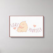 Cute pastel capybara canvas afdruk (Voorkant)